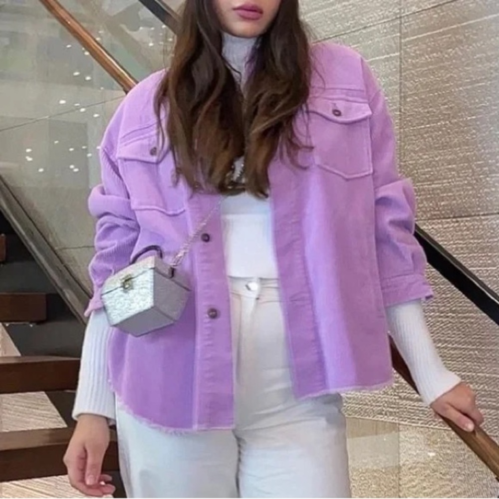 Zara Women's Lilac Utility Jacket